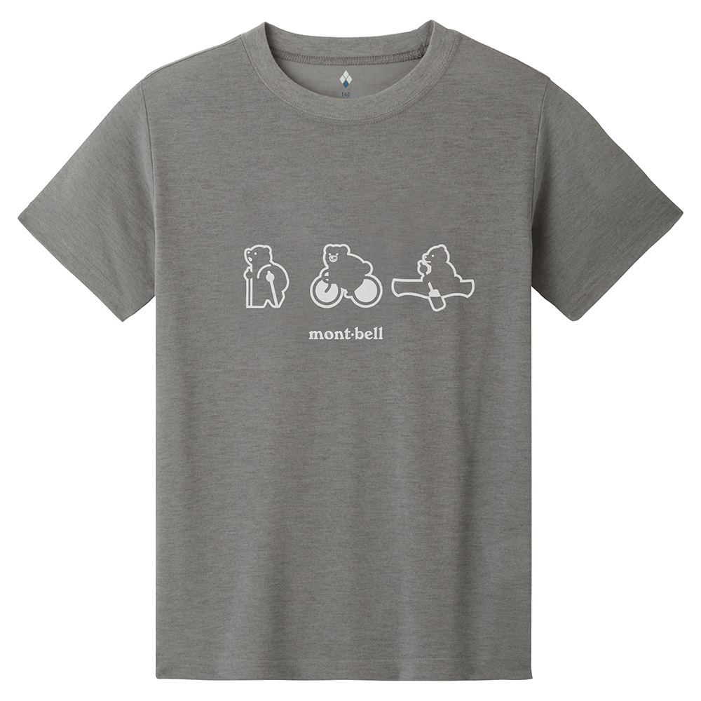 【mont-bell】兒童 Wickron T-shirt Activities 純色小熊短袖排T