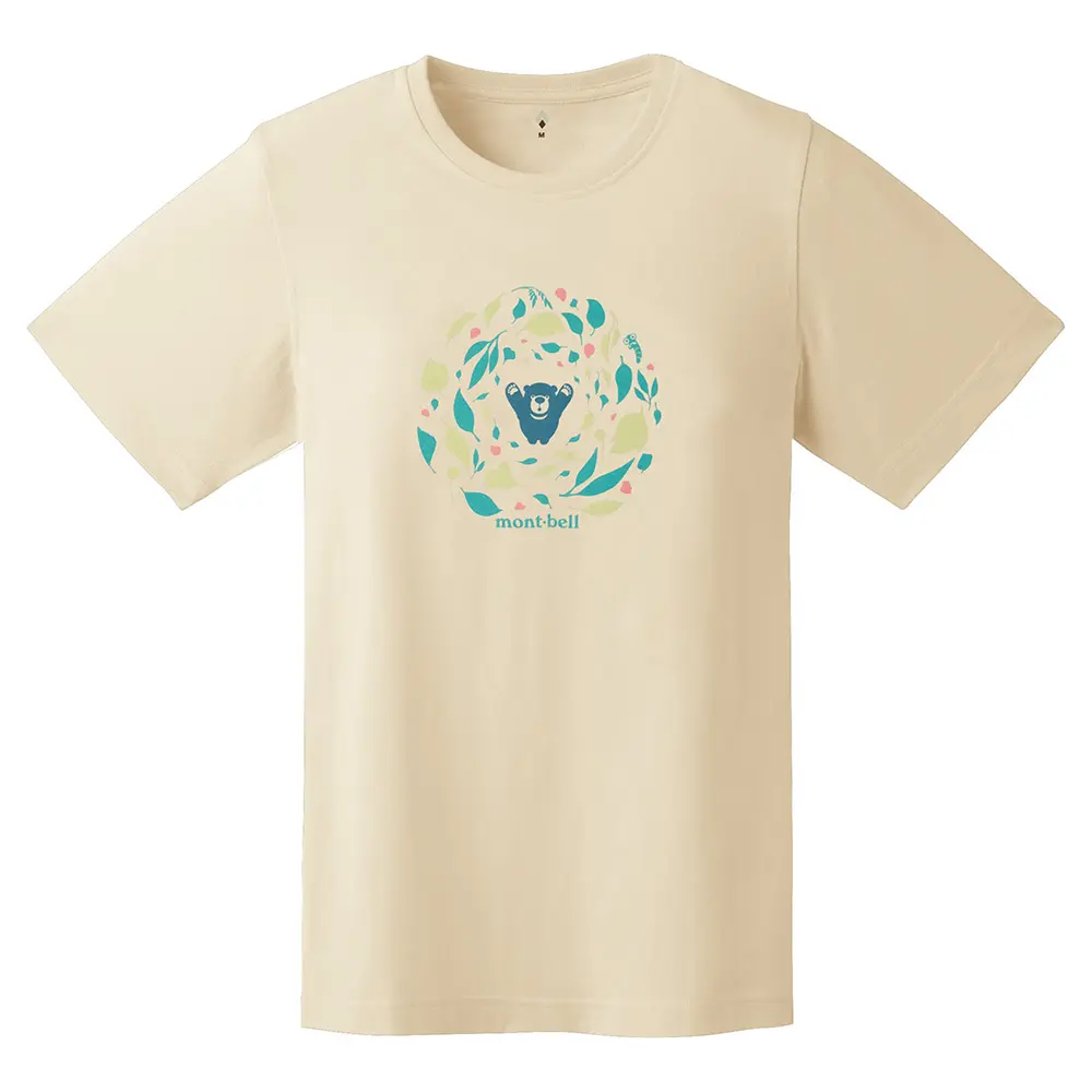 【mont-bell】女款 Wickron T-shirt Leaf Dance 葉舞熊短袖排T