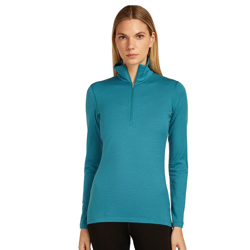 【icebreaker】女款 Oasis 半開襟長袖上衣-BF200