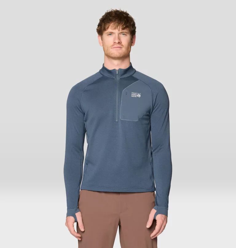 【Mountain Hardwear】男款 Up First Tech Fleece Quarter Zip彈性保暖半拉鍊長袖排衣