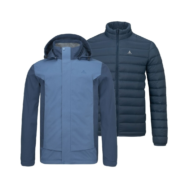 【ATUNAS 歐都納】男款 防水2IN1+羽絨兩件式外套