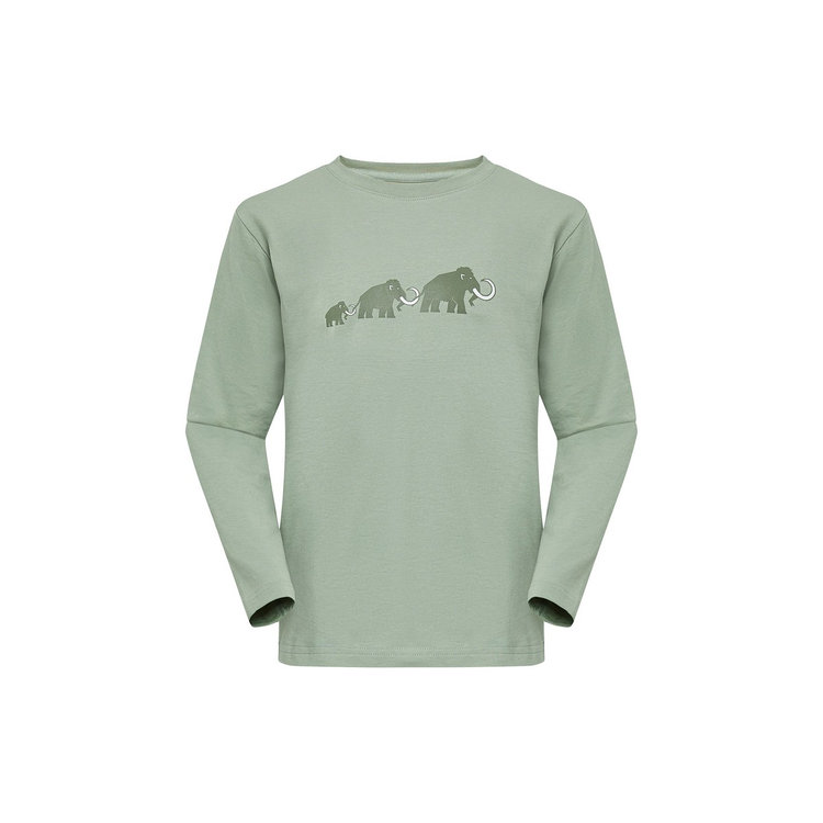【MAMMUT 長毛象】兒童 Mammut Core Longsleeve Kids Logo 經典LOGO有機棉長袖T恤
