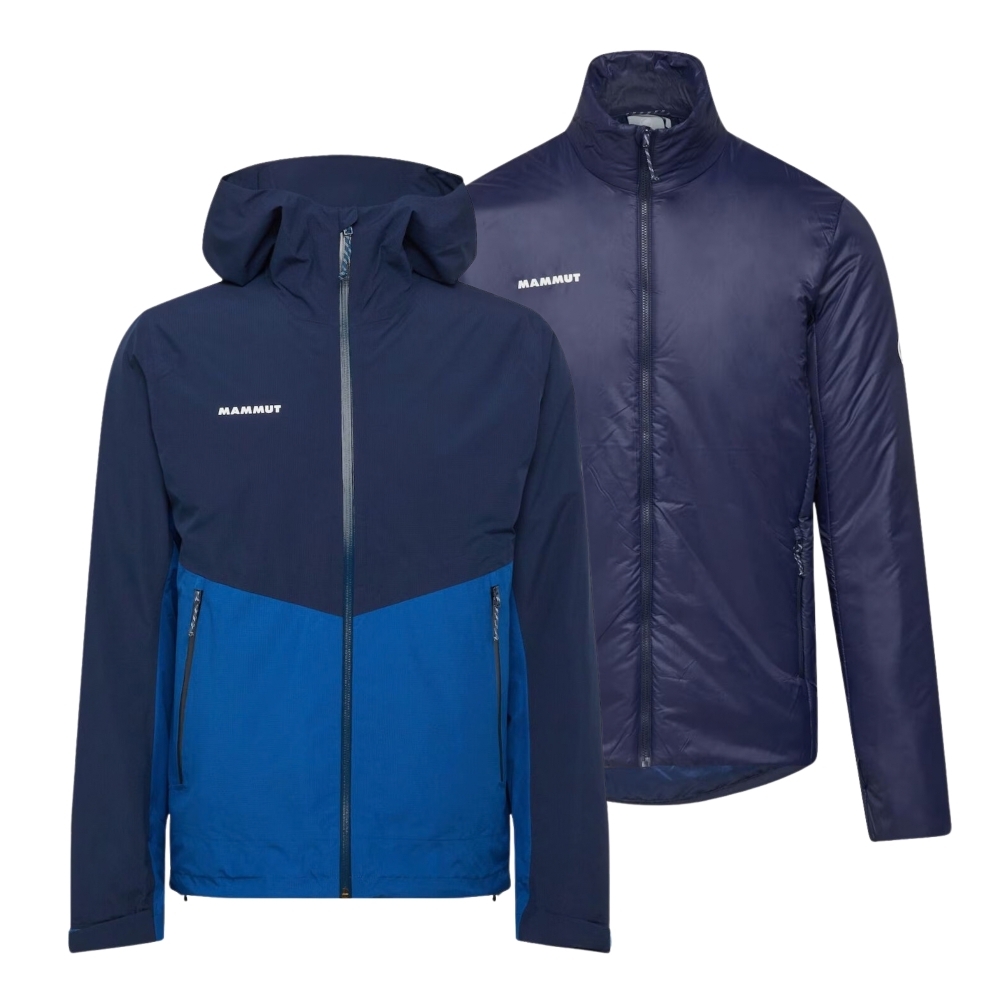 【MAMMUT 長毛象】男款 Alto Light 3 in 1 HS Hooded Jacket AF 輕量透氣防水連帽外套