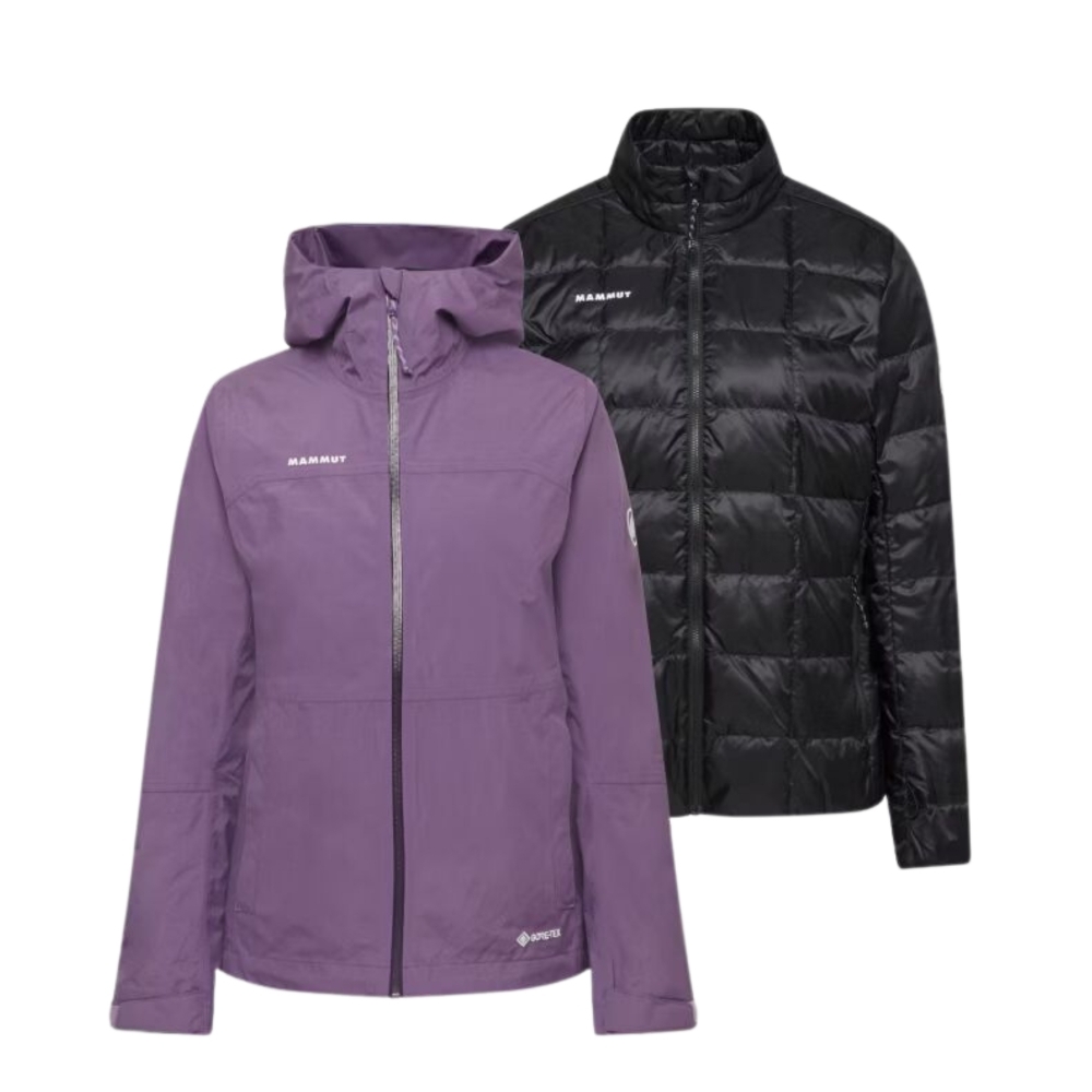 【MAMMUT 長毛象】女款 Treeline 3 in 1 HS Hooded AF GTX 兩件式防水保暖外套
