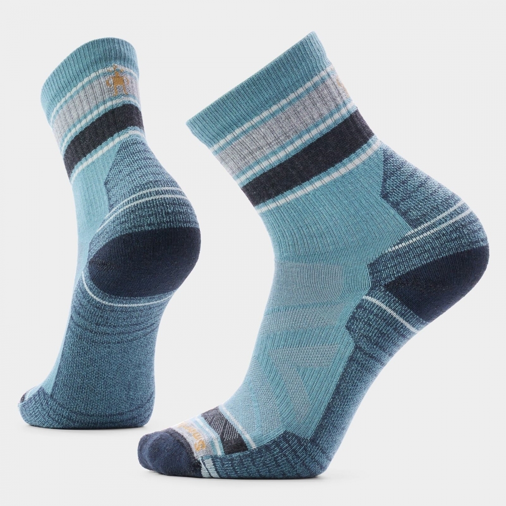【Smartwool】男款 機能戶外全輕量減震條紋中筒襪(SW001609)
