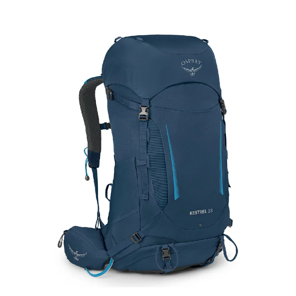 【Osprey】男款 Kestrel 38L 輕量登山背包-特拉斯藍 L/XL