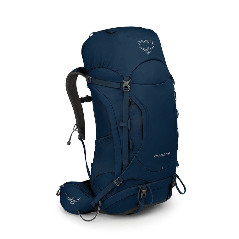 【Osprey】男款 Kestrel 48L 輕量登山背包-湖泊藍 M/L