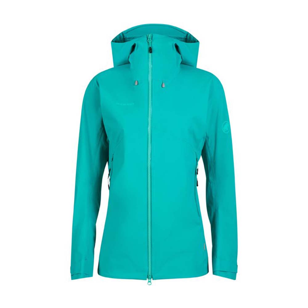 【MAMMUT 長毛象】女款 Crater Pro HS Hooded Jacket 登山雨衣/防水外套