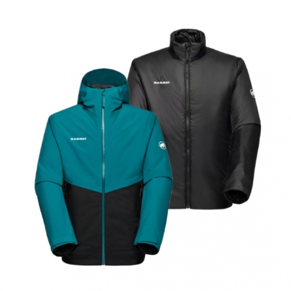 【MAMMUT 長毛象】男款 Alto Light 3 in 1 HS Hooded Jacket AF 輕量透氣防水連帽外套