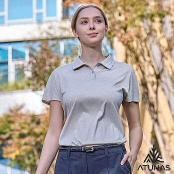 【ATUNAS 歐都納】女款 循環酷涼節能抑菌短袖POLO衫