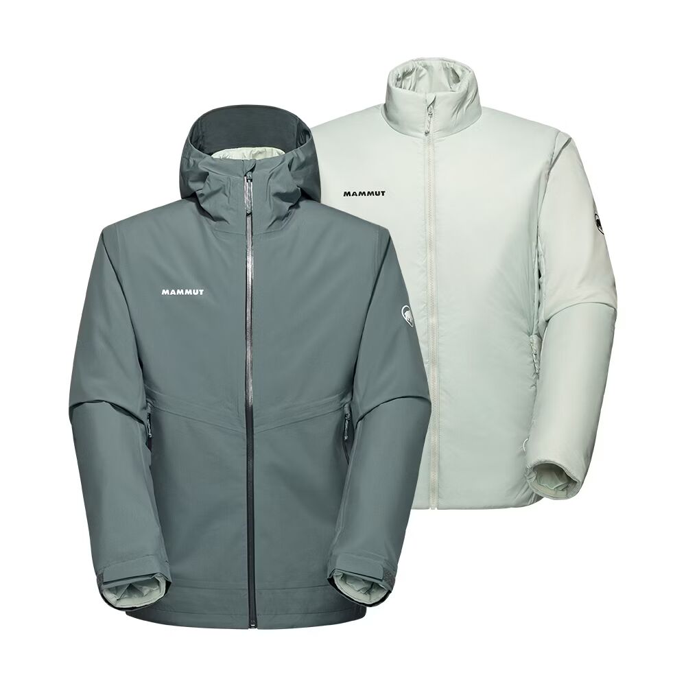 【MAMMUT 長毛象】男款 Alto Light 3 in 1 HS Hooded Jacket AF 輕量透氣防水連帽外套