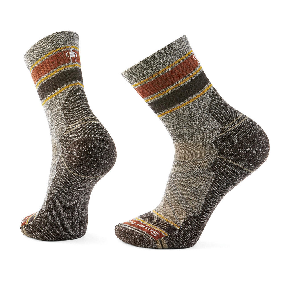 【Smartwool】男款 機能戶外全輕量減震條紋中筒襪(SW001609)