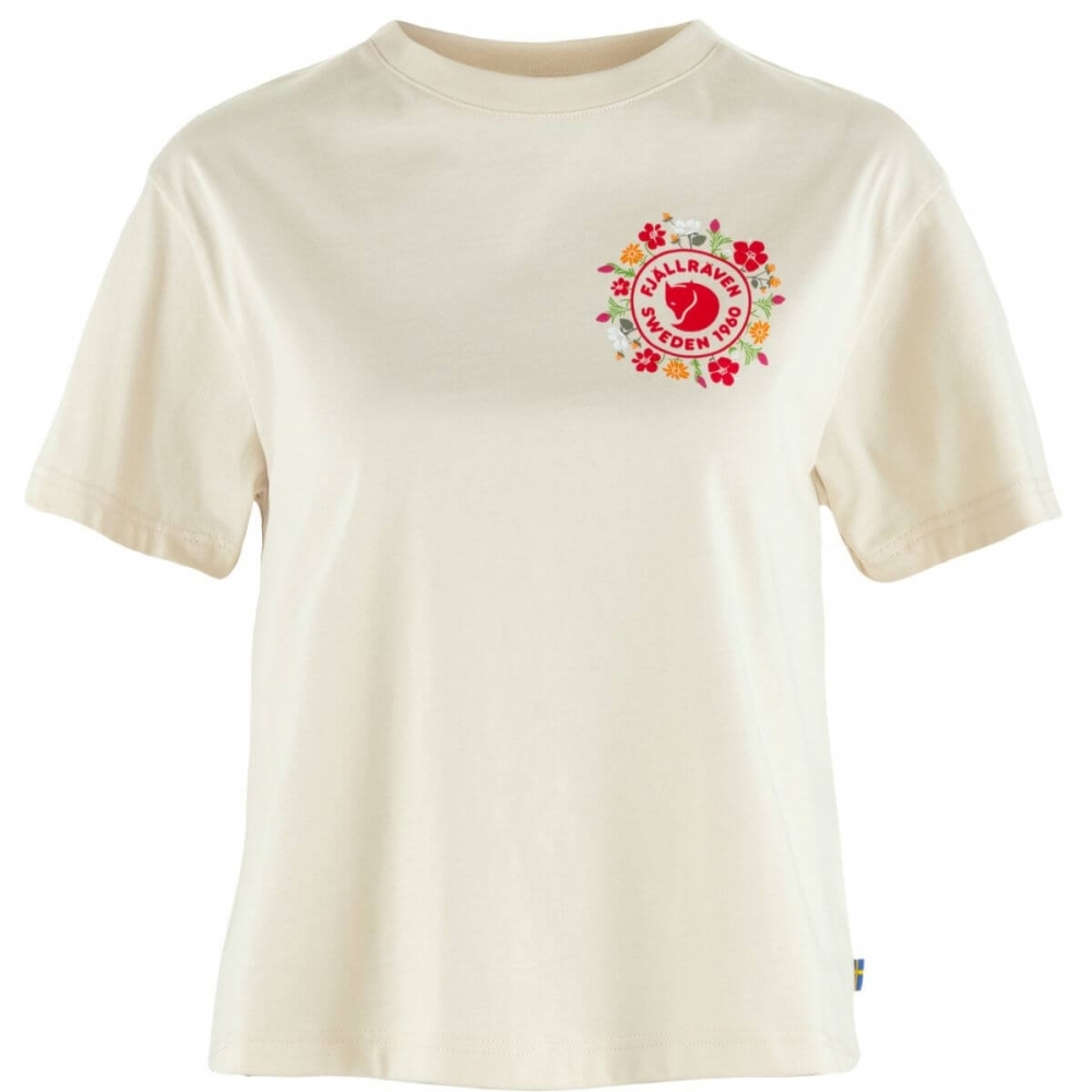 【Fjällräven 小狐狸】女款 Fjällblomster Logo T恤
