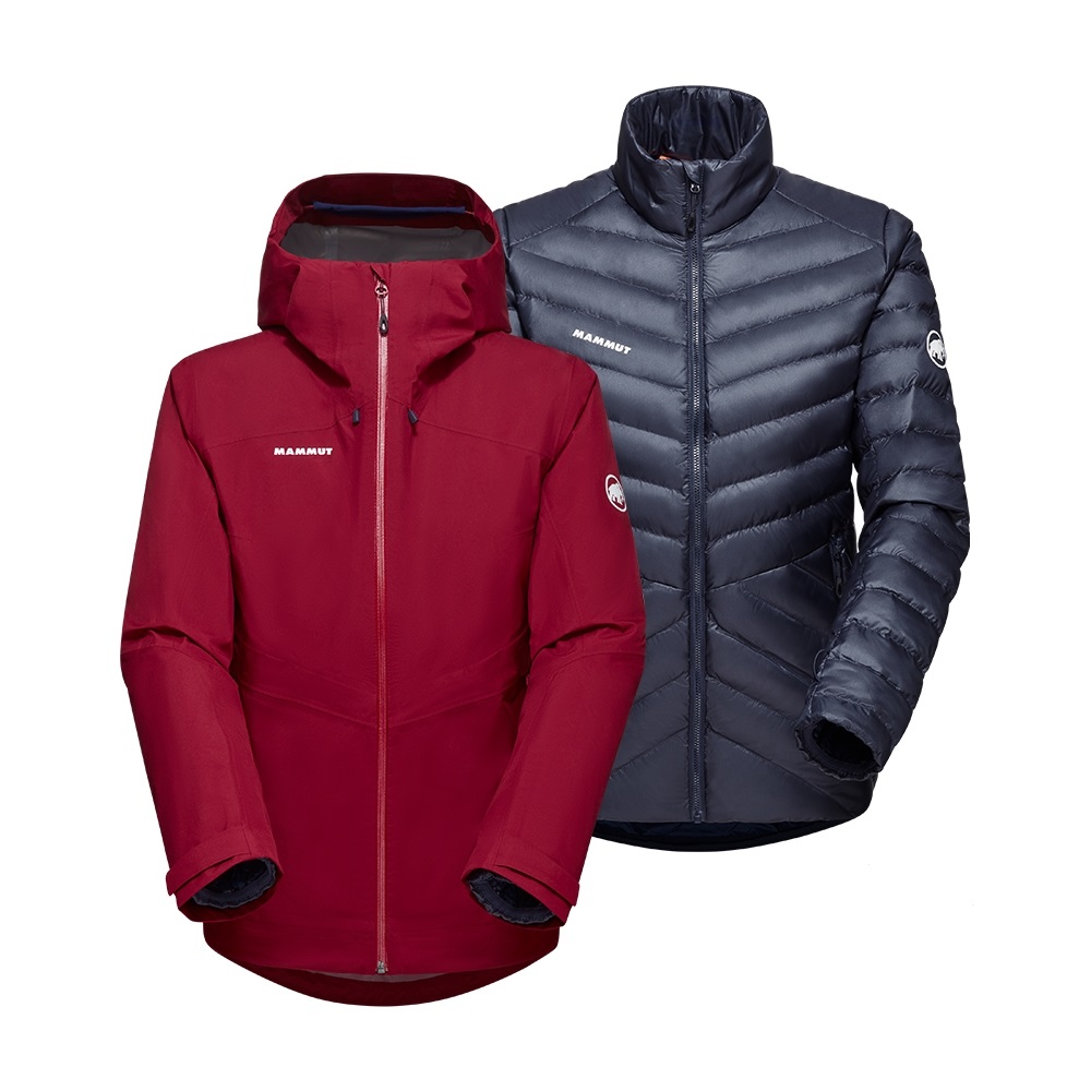 【MAMMUT 長毛象】過季出清75折!! 女款 Convey 3 in 1 兩件式防水羽絨外套