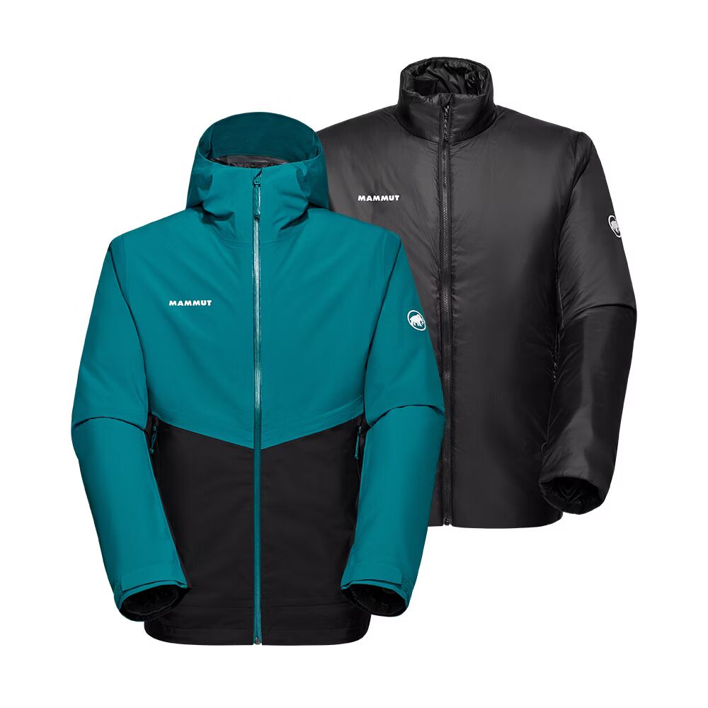 【MAMMUT 長毛象】男款 Alto Light 3 in 1 HS Hooded Jacket AF 輕量透氣防水連帽外套