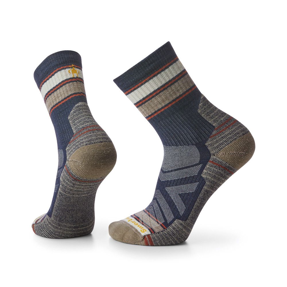 【Smartwool】男款 機能戶外全輕量減震條紋中筒襪(SW001609)